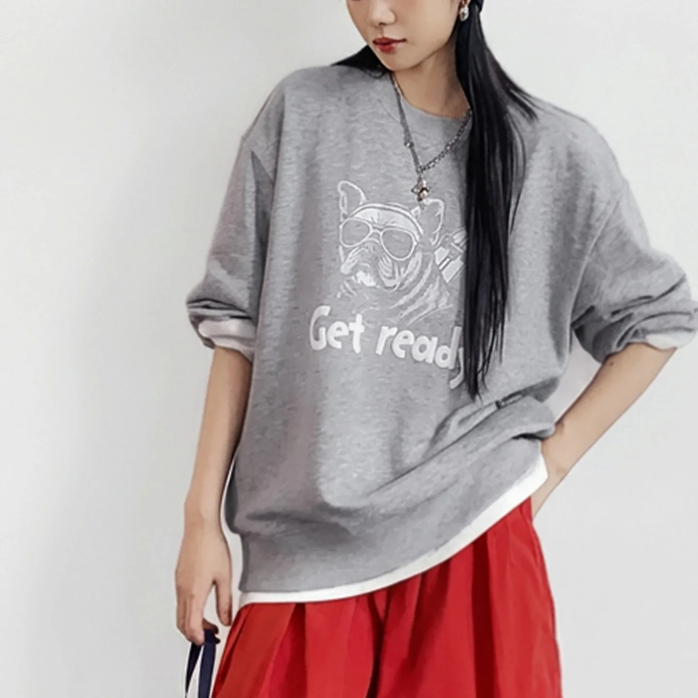 Maden Women’s Loose Fit Heavyweight Pullover Sweatshirt Skater Dog Graphic Casual Crewneck Top for Spring Fall Daily Wear
Maden Women’s Loose Fit Heavyweight Pullover Sweatshirt Skater Dog Graphic Casual Crewneck Top for Spring Fall Daily Wear