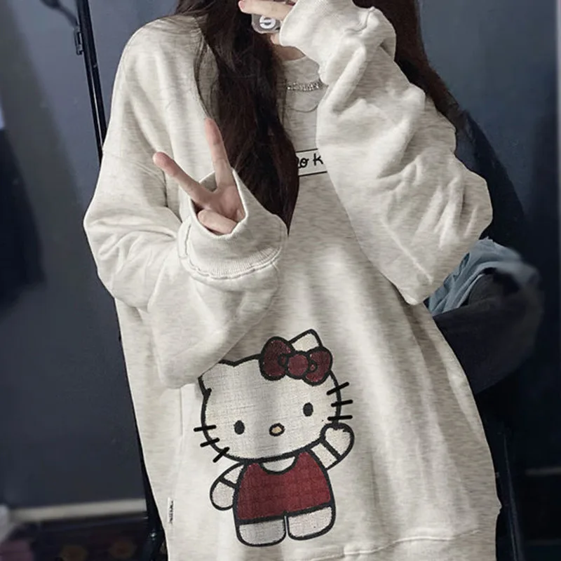 Sanrio Hello Kitty Autumn Winter New Casual Hoodie Cute Printed Round Neck Women Sweatshirt Korean Version Simple Trend Pullover
Sanrio Hello Kitty Autumn Winter New Casual Hoodie Cute Printed Round Neck Women Sweatshirt Korean Version Simple Trend Pullover
