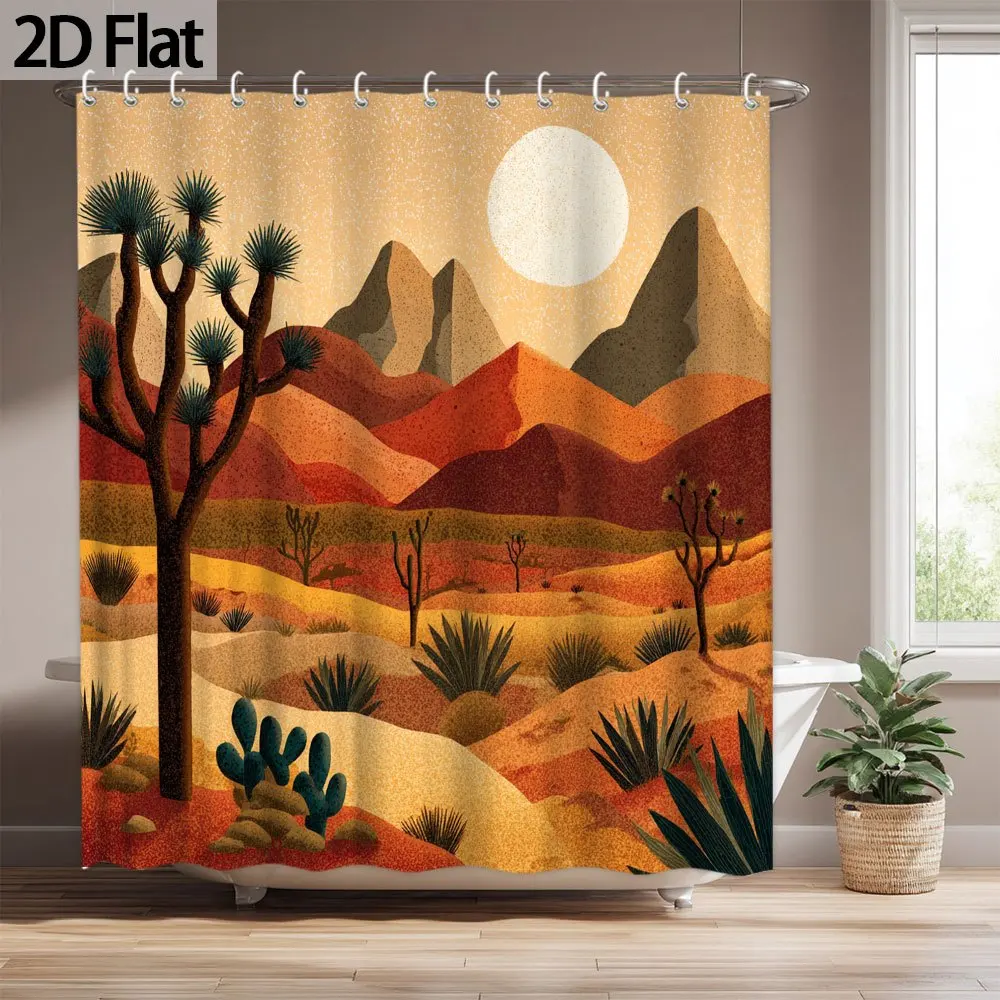 Large Boho Desert Landscape Shower Curtain Waterproof Southwestern Mountain Sunset Cactus Home Decor 180x180cm
Large Boho Desert Landscape Shower Curtain Waterproof Southwestern Mountain Sunset Cactus Home Decor 180x180cm