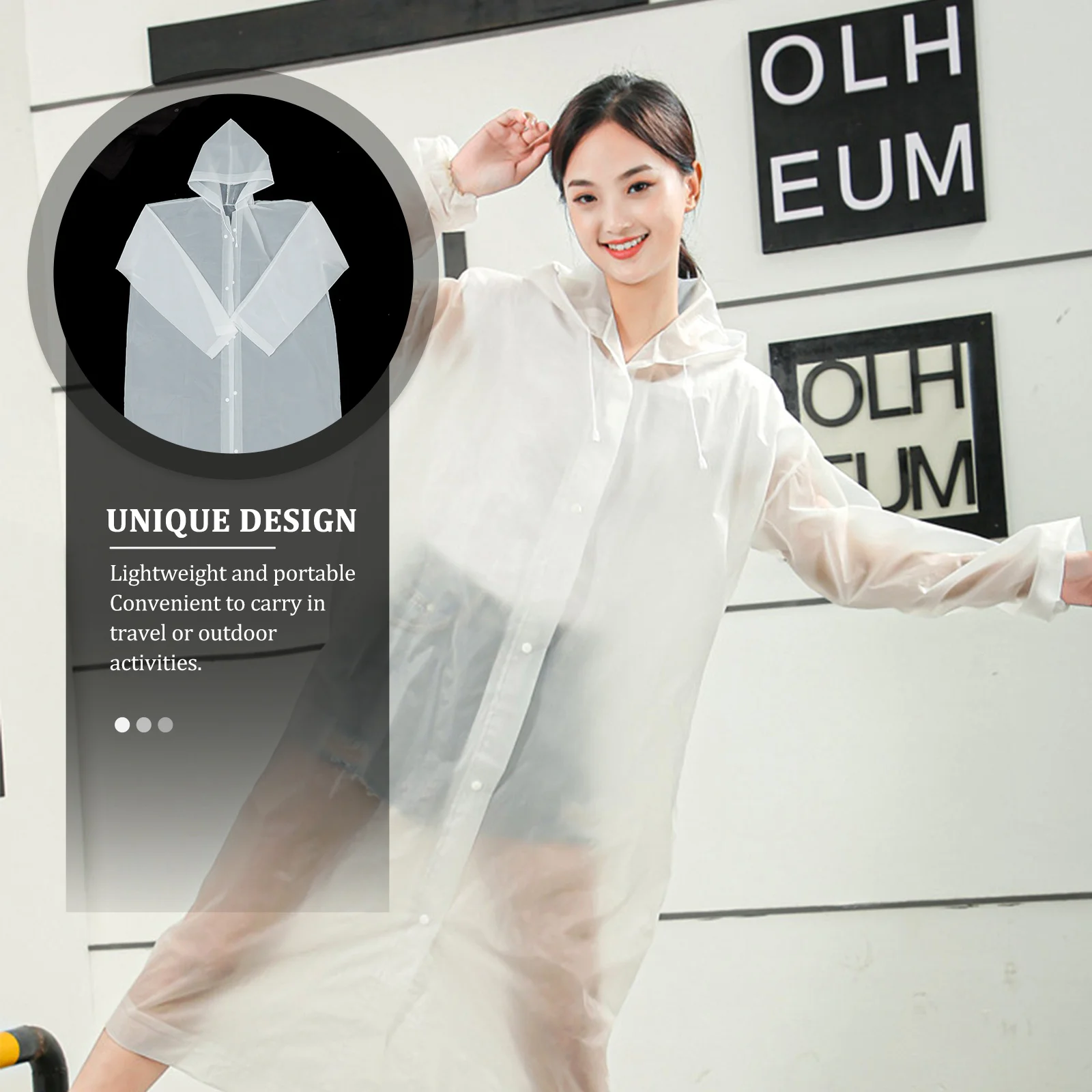 Lightweight Rain Poncho for Adults Long Hooded Waterproof Raincoat Portable Compact Travel Rainwear for School Shopping Theme
Lightweight Rain Poncho for Adults Long Hooded Waterproof Raincoat Portable Compact Travel Rainwear for School Shopping Theme