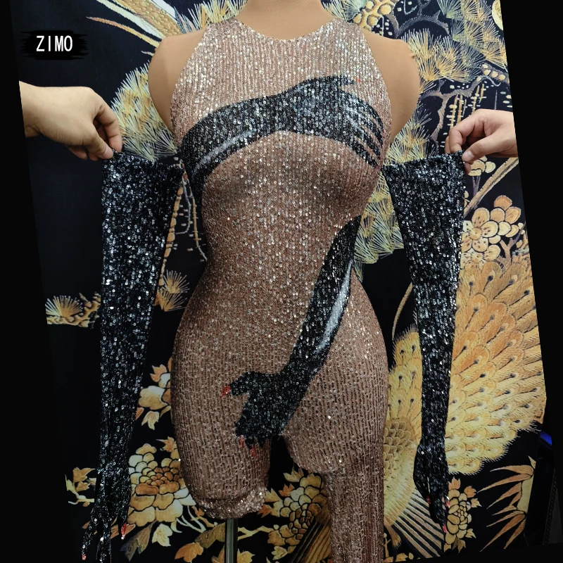 Sexy Black Gold Sequins Jumpsuit Gloves Pole Dance Outfit Women Dj Ds Party Gogo Clothing Clubwear birthday Drag Queen Costumes
Sexy Black Gold Sequins Jumpsuit Gloves Pole Dance Outfit Women Dj Ds Party Gogo Clothing Clubwear birthday Drag Queen Costumes