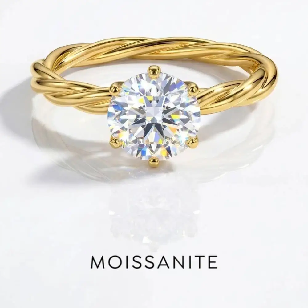 Real 1CT Moissanite Diamond Twisted Vine Rings For Women Original 925 Sterling Silver High Quality Fine Luxury Jewelry
Real 1CT Moissanite Diamond Twisted Vine Rings For Women Original 925 Sterling Silver High Quality Fine Luxury Jewelry
