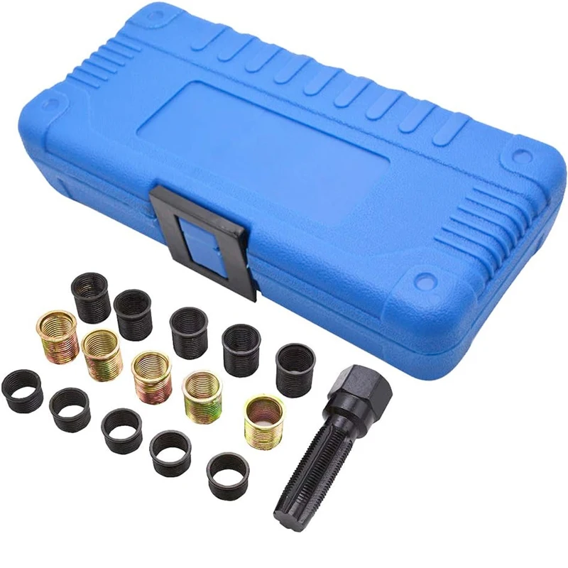 With Portable Case for Home And Auto Use 16Pcs Spark Plug Repair Kit Carbon Steel M14 X 1.25 Thread Repair Tools Rethreading Set
With Portable Case for Home And Auto Use 16Pcs Spark Plug Repair Kit Carbon Steel M14 X 1.25 Thread Repair Tools Rethreading Set
