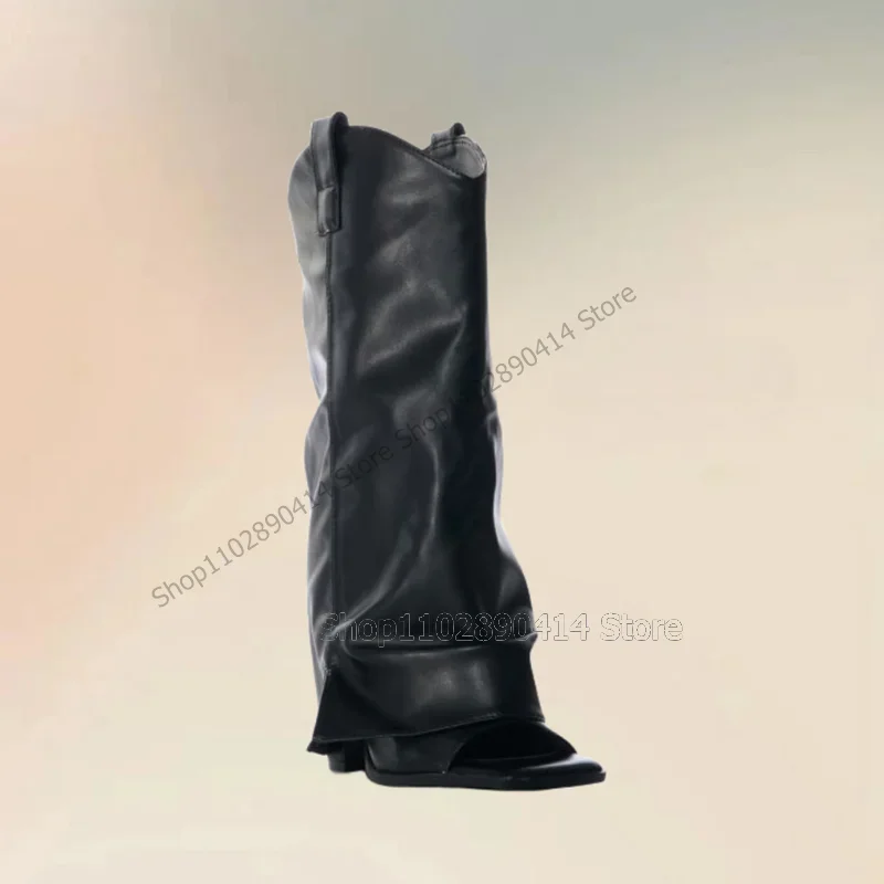 Black Turned Over Open Toe Sandals Boots Slip On Women Shoes Chunky High Heels Fashion Party Banquet 2026 Zapatos Para Mujere
Black Turned Over Open Toe Sandals Boots Slip On Women Shoes Chunky High Heels Fashion Party Banquet 2026 Zapatos Para Mujere