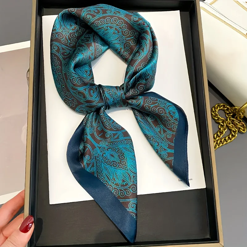 Vintage Women's Square Scarf - Elegant Polyester Satin Silk Scarf with Paisley Print - Breathable, Warm, Decorative - Casual Weekend Wear, Business Wear and Versatile Fashion Accessories - Printing, Weaving, Tie-Dyeing Craft
Vintage Women's Square Scarf - Elegant Polyester Satin Silk Scarf with Paisley Print - Breathable, Warm, Decorative - Casual Weekend Wear, Business Wear and Versatile Fashion Accessories - Printing, Weaving, Tie-Dyeing Craft