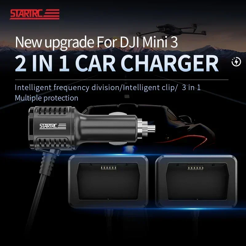 1 To 2 Multi Car Charger Drone Accessories Plastic Battery Remote Control Charger Replacement Vehicle Charger for DJI MINI 3 PRO
1 To 2 Multi Car Charger Drone Accessories Plastic Battery Remote Control Charger Replacement Vehicle Charger for DJI MINI 3 PRO