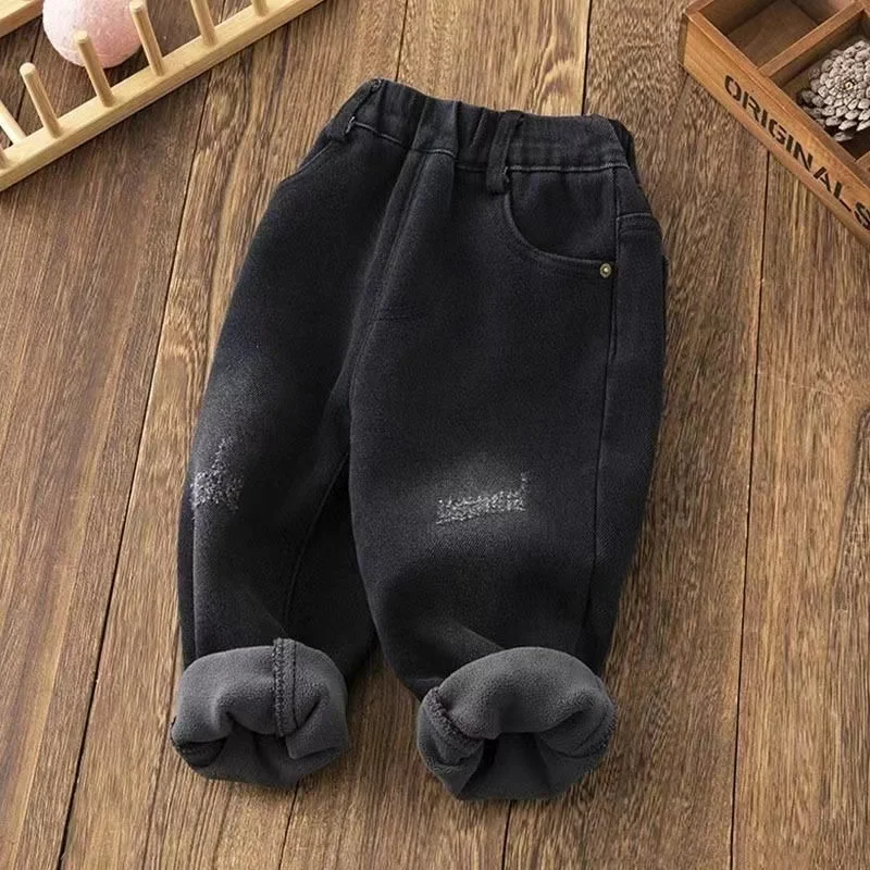 Boys Plush Jeans 2024 New Children's Baby Winter Boys Thick And Warm Children's Soft Elastic Pants Kids Clothing
Boys Plush Jeans 2024 New Children's Baby Winter Boys Thick And Warm Children's Soft Elastic Pants Kids Clothing