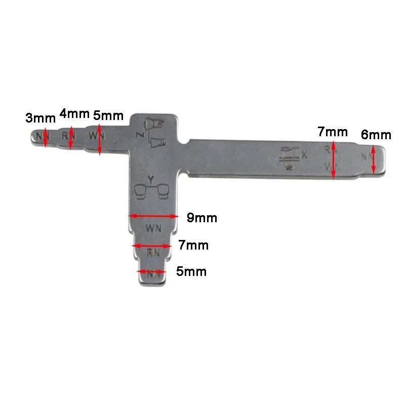 GREATLH Dental Implant Measure Ruler Stainless Steel T Shape Measure Gauge Interdental Distance Implant Locating Cliper
GREATLH Dental Implant Measure Ruler Stainless Steel T Shape Measure Gauge Interdental Distance Implant Locating Cliper