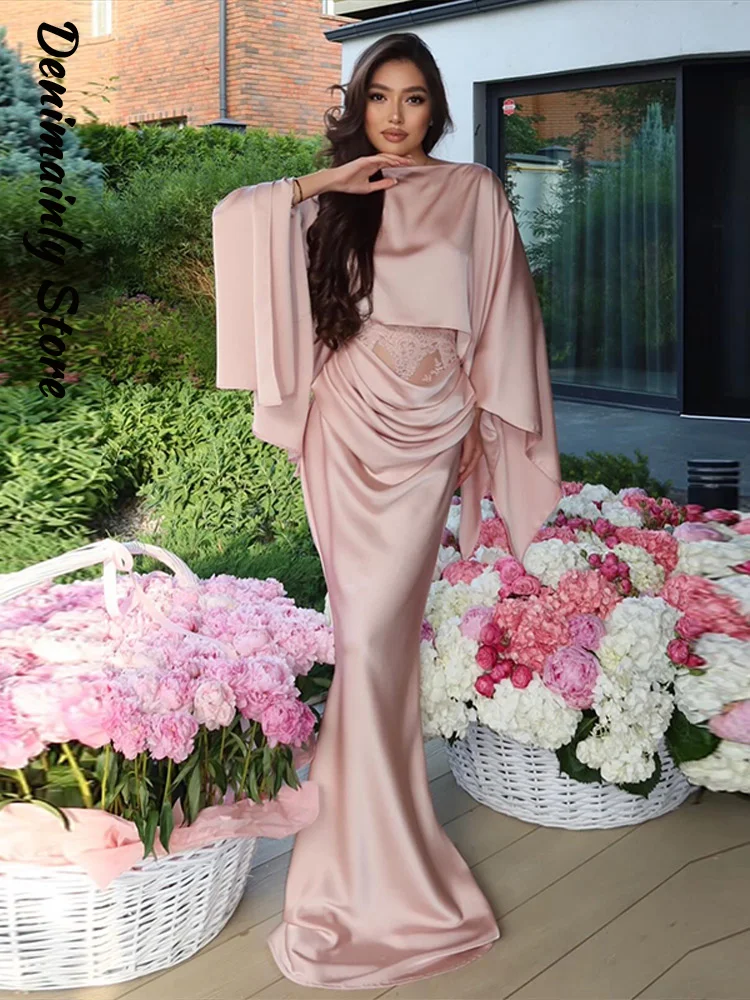 Elegant Women's Solid Color Satin Skirt Set Lose Shawl lLace Patchwork Pleated Long Skirts 2026 Summer Lady Party Evening Suits
Elegant Women's Solid Color Satin Skirt Set Lose Shawl lLace Patchwork Pleated Long Skirts 2026 Summer Lady Party Evening Suits