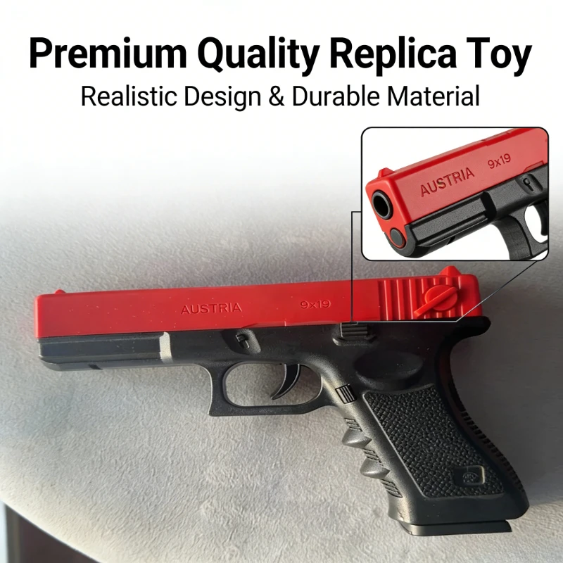 Durable Alloy G17 Shooting Toy Gun, Safe 7-8mm Soft Rubber Bullets, Long Range Outdoor Activity, Creative Gift for Boys
Durable Alloy G17 Shooting Toy Gun, Safe 7-8mm Soft Rubber Bullets, Long Range Outdoor Activity, Creative Gift for Boys