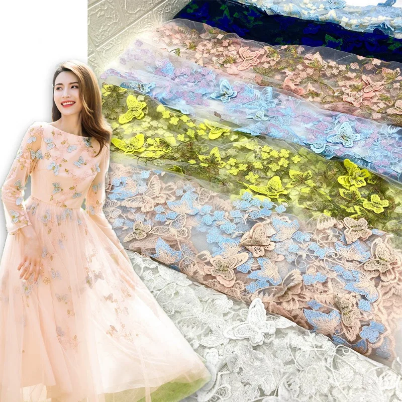 Butterfly Embroidery Lace Mesh Fabric for DIY Sewing Handmade Evening Dress Clothing Fashion Material Cloth By The Yard
Butterfly Embroidery Lace Mesh Fabric for DIY Sewing Handmade Evening Dress Clothing Fashion Material Cloth By The Yard