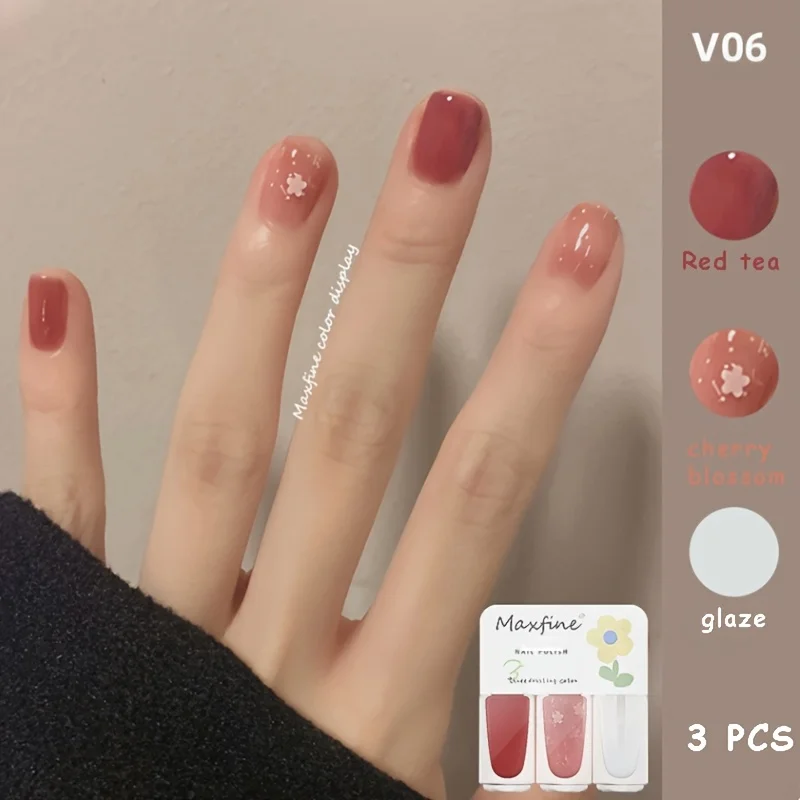 v06 Maxfine Nail Polish Set 3 Bottles Quick Dry Long-lasting Tearable Water-based No Need for UV Lamp Instant Brighten Nails
v06 Maxfine Nail Polish Set 3 Bottles Quick Dry Long-lasting Tearable Water-based No Need for UV Lamp Instant Brighten Nails