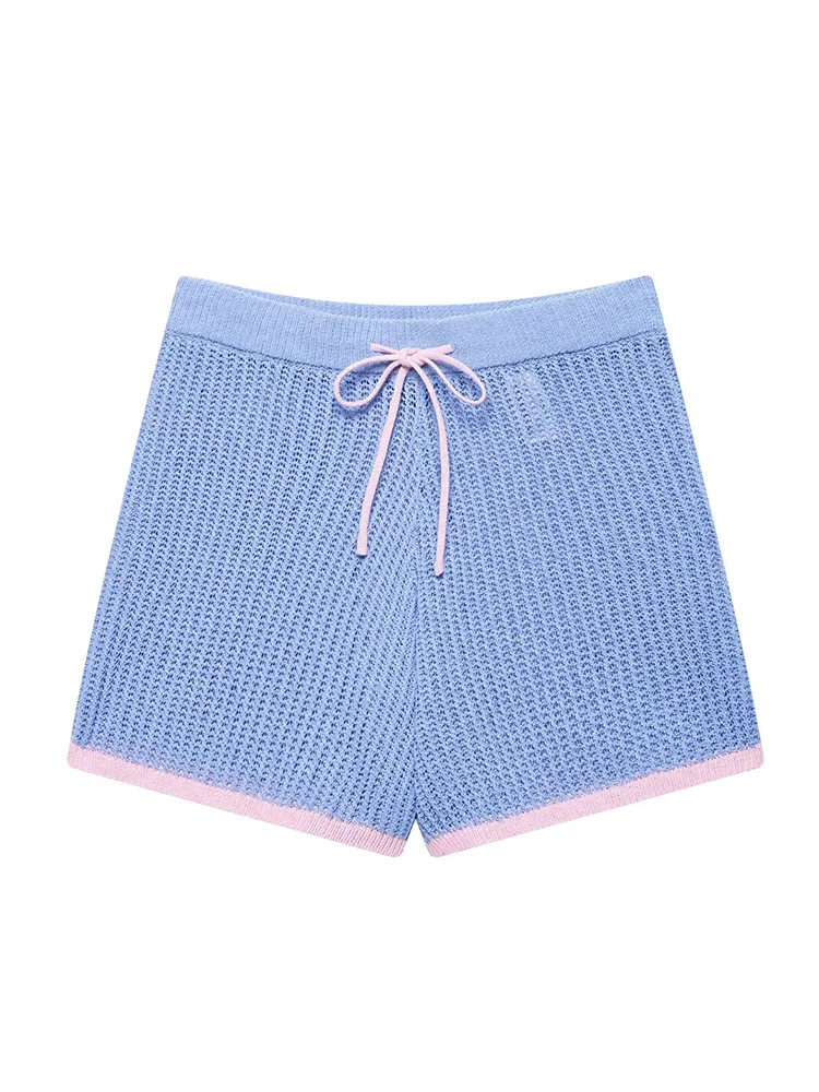 SIYANG Women Fashion With Pocket Blue Lace Up Knitted Mini Shorts Vintage High Elastic Waist Female Chic Lady Shorts
SIYANG Women Fashion With Pocket Blue Lace Up Knitted Mini Shorts Vintage High Elastic Waist Female Chic Lady Shorts