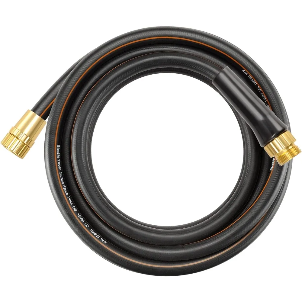 Giraffe Tools Garden Hose 25 ft, Heavy Duty Black Garden Hose 5/8 in., Rubber Water Hose, No-Kink, Leakroof Gardening Hose with
Giraffe Tools Garden Hose 25 ft, Heavy Duty Black Garden Hose 5/8 in., Rubber Water Hose, No-Kink, Leakroof Gardening Hose with