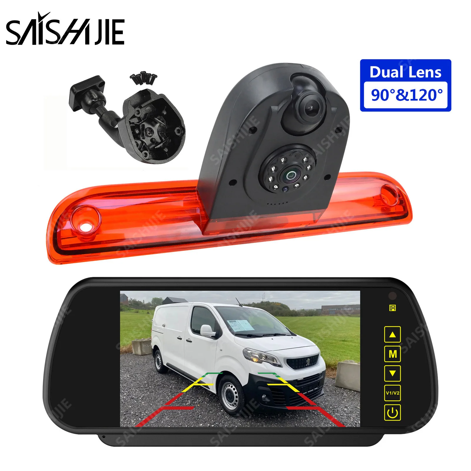Car Dual Lens Brake Light Reversing Camera Monitor Kit for Fiat Ducato Peugeot Boxer Citroen Relay Vans Rear View Reverse Camera
Car Dual Lens Brake Light Reversing Camera Monitor Kit for Fiat Ducato Peugeot Boxer Citroen Relay Vans Rear View Reverse Camera