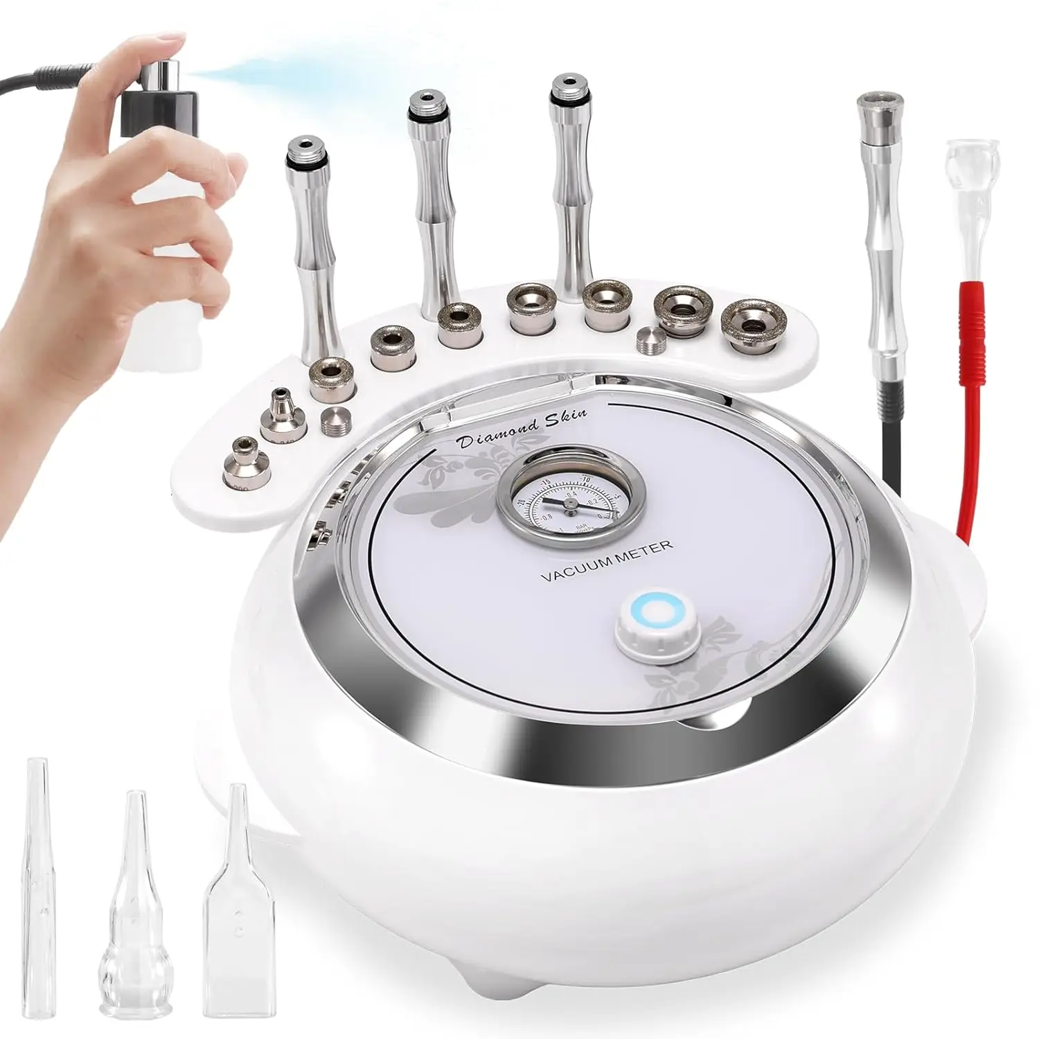 3 in 1 Diamond Microdermabrasion Machine, 65-68cmHg Suction Power Dermabrasion Equipment for Facial Skin Care
3 in 1 Diamond Microdermabrasion Machine, 65-68cmHg Suction Power Dermabrasion Equipment for Facial Skin Care