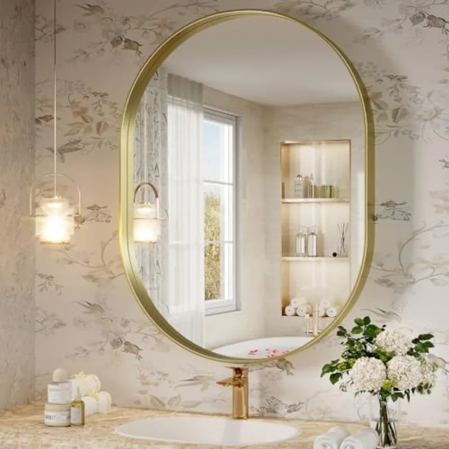 Oval Mirror, 24"×32" Bathroom Mirror, Oval Mirror for Bathroom, Vanity Mirror for Wall, Entryway, Living Room, Wall Mount Mirro
Oval Mirror, 24"×32" Bathroom Mirror, Oval Mirror for Bathroom, Vanity Mirror for Wall, Entryway, Living Room, Wall Mount Mirro