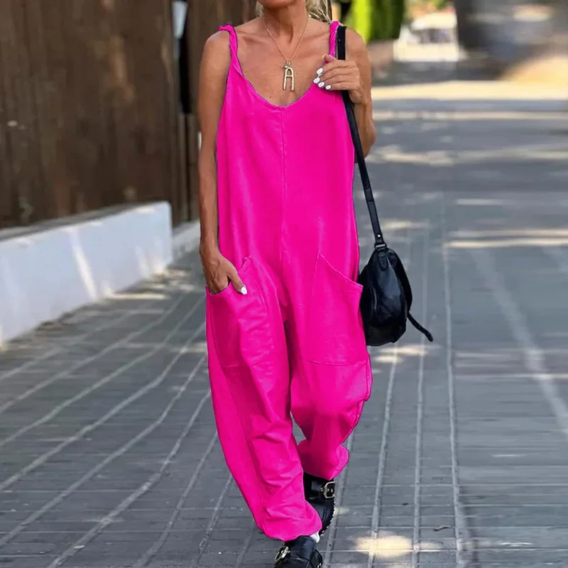 Spring Casual Solid Cotton Linen Jumpsuits Women Sexy U Neck Strappy Bodysuit Playsuits Summer Sleeveless Pocket Beach Overalls
Spring Casual Solid Cotton Linen Jumpsuits Women Sexy U Neck Strappy Bodysuit Playsuits Summer Sleeveless Pocket Beach Overalls