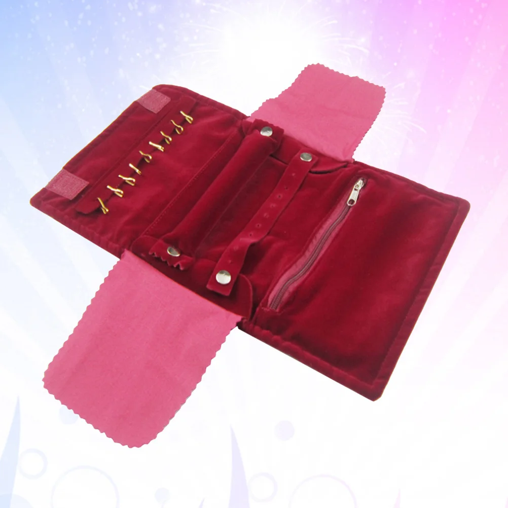1Pcs Jewelry Roller Bag Red Multifunctional Compact Organizer for Earrings Necklaces Bracelets Jewelry Storage Pouch Container
1Pcs Jewelry Roller Bag Red Multifunctional Compact Organizer for Earrings Necklaces Bracelets Jewelry Storage Pouch Container