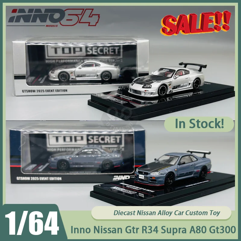 New In Stock 1:64 Inno Skyline Nissan Gtr R34 Supra A80 Gt300 2025 Gtshow Alloy Miniature Diecast Ornaments Custom Toys Kids
New In Stock 1:64 Inno Skyline Nissan Gtr R34 Supra A80 Gt300 2025 Gtshow Alloy Miniature Diecast Ornaments Custom Toys Kids