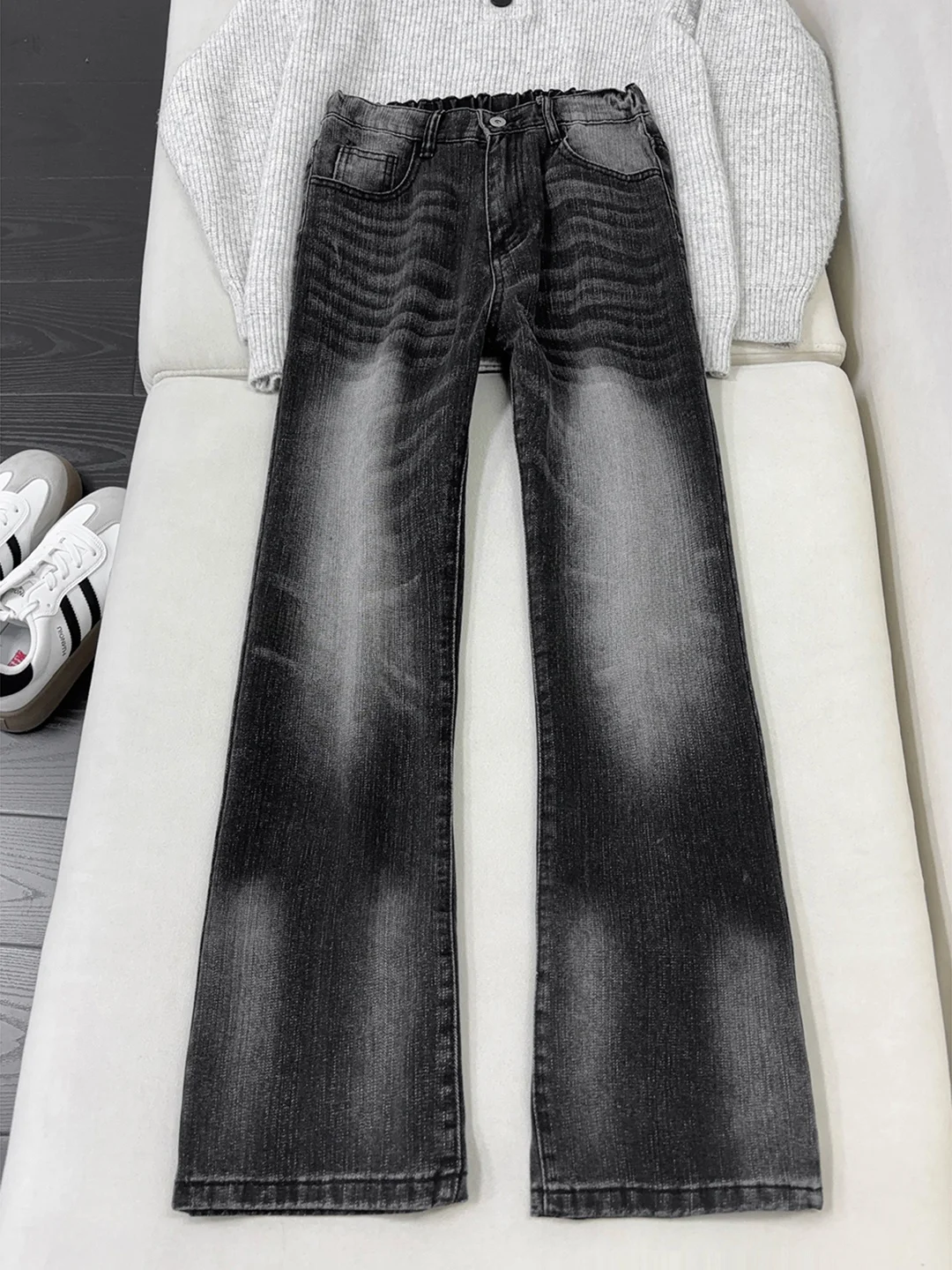 Bla American Bamboo Texture Men's Jeans Waed High Street Vibe Pants Cleanfit Flared Legs Casual Wear
Bla American Bamboo Texture Men's Jeans Waed High Street Vibe Pants Cleanfit Flared Legs Casual Wear