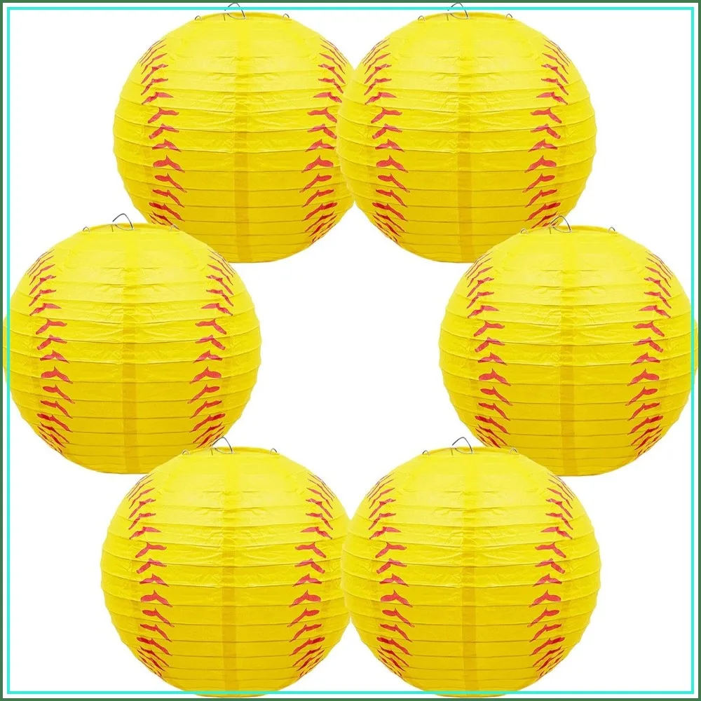6 Pieces Softball Paper Lanterns 8 Inch Hanging Decorations for Sports Party Celebration
6 Pieces Softball Paper Lanterns 8 Inch Hanging Decorations for Sports Party Celebration
