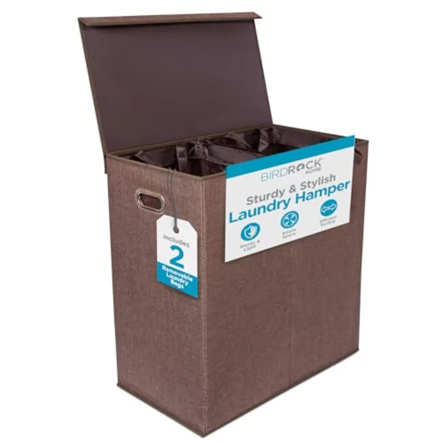 Laundry Hamper with Lid Removable Bags for Sorting Clothes Sectioned Laundry Basket for Bedroom and Bathroom Collapsible Storag
Laundry Hamper with Lid Removable Bags for Sorting Clothes Sectioned Laundry Basket for Bedroom and Bathroom Collapsible Storag