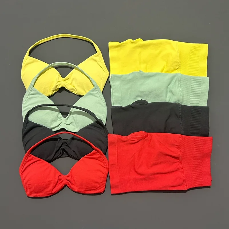 HISTELLO No Logo 2 Piece Impact Gym Set Women Seamless Yoga Strappy Bra Workout Scrunch Sports Low Waist Shorts Sport Set
HISTELLO No Logo 2 Piece Impact Gym Set Women Seamless Yoga Strappy Bra Workout Scrunch Sports Low Waist Shorts Sport Set