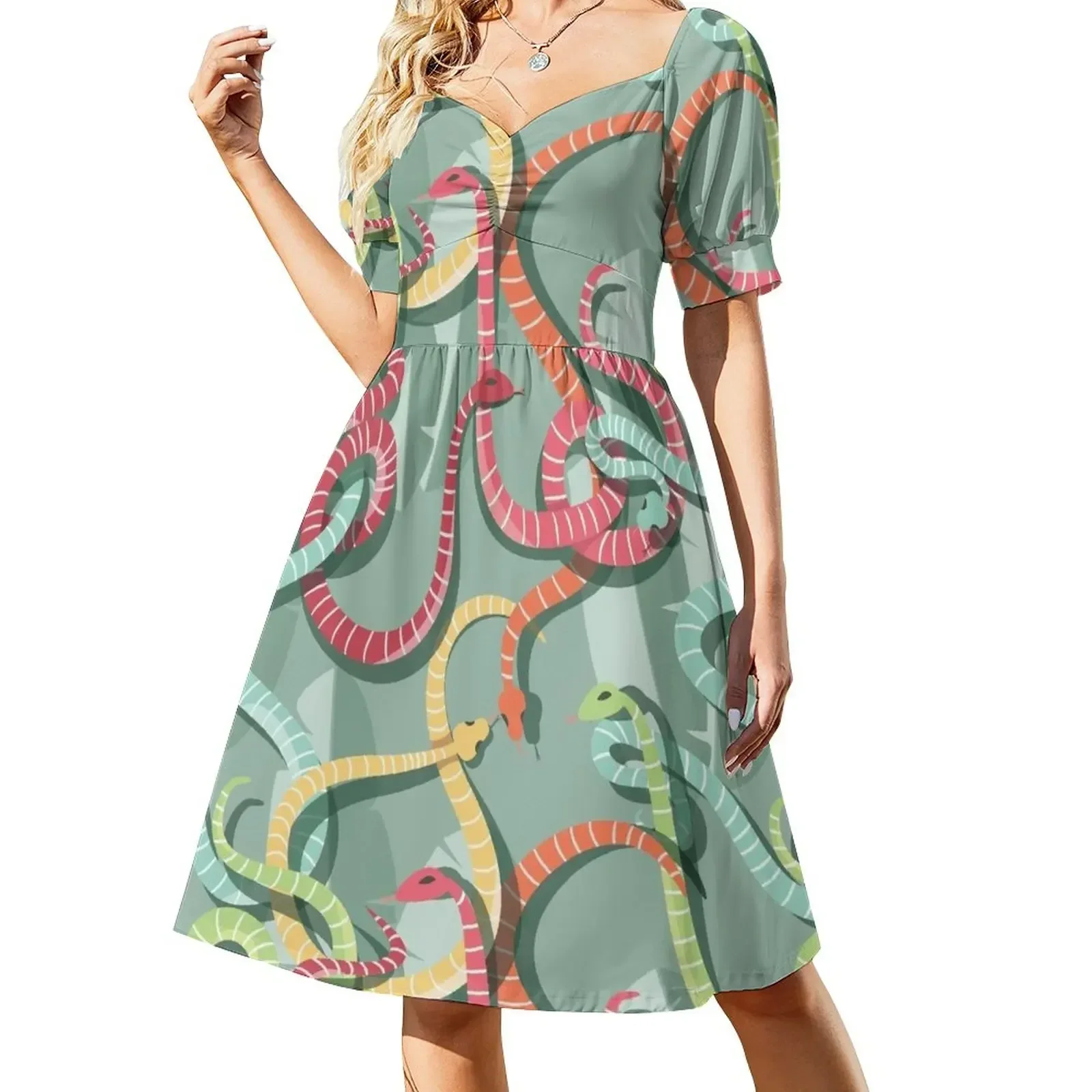 Snake pattern 002 Short-Sleeved Dress women's evening dresses 2025 women dress Dress
Snake pattern 002 Short-Sleeved Dress women's evening dresses 2025 women dress Dress