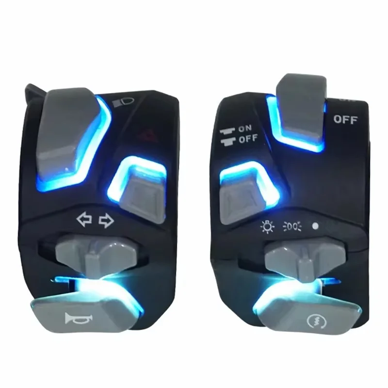 LED Enhanced 7/8In 22Mm Motorcycle Handlebar Switch For Headlight Control, Turn Signal, Flash Light, Horn Start Button
LED Enhanced 7/8In 22Mm Motorcycle Handlebar Switch For Headlight Control, Turn Signal, Flash Light, Horn Start Button