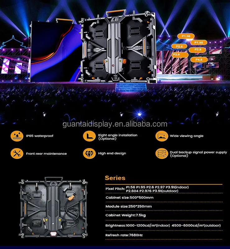 Popular Customization Lightweight HD Waterproof Brightness P2.6 P2.9 Movable LED Rental Stage Wall
Popular Customization Lightweight HD Waterproof Brightness P2.6 P2.9 Movable LED Rental Stage Wall