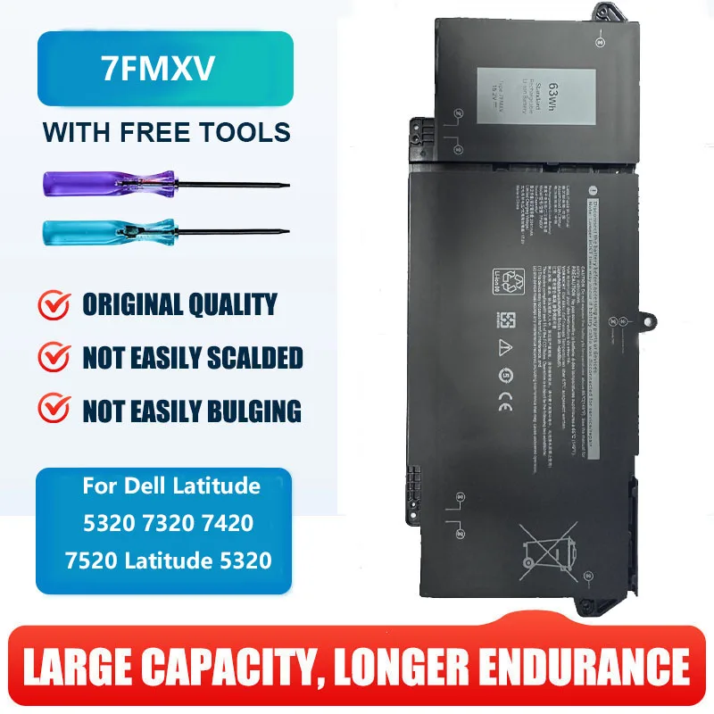 Новый аккумулятор 7FMXV для Dell Latitude 5320 7320 7420 7520 Latitude 5320 2-в-1/7320 2-в-1/7420 2-в-1
Новый аккумулятор 7FMXV для Dell Latitude 5320 7320 7420 7520 Latitude 5320 2-в-1/7320 2-в-1/7420 2-в-1
