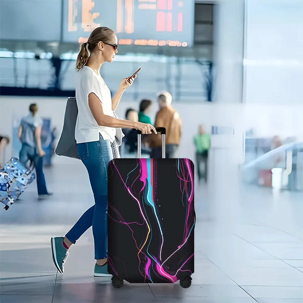 1PC Neon Abstract Print Luggage Cover for luggage sizes 18-32 inches; dust and elastic travel accessories to effectively prot
1PC Neon Abstract Print Luggage Cover for luggage sizes 18-32 inches; dust and elastic travel accessories to effectively prot