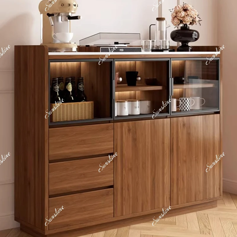 Solid wood dining side, integrated kitchen against the wall, living room for home use, wine cabinet small apartment storage
Solid wood dining side, integrated kitchen against the wall, living room for home use, wine cabinet small apartment storage