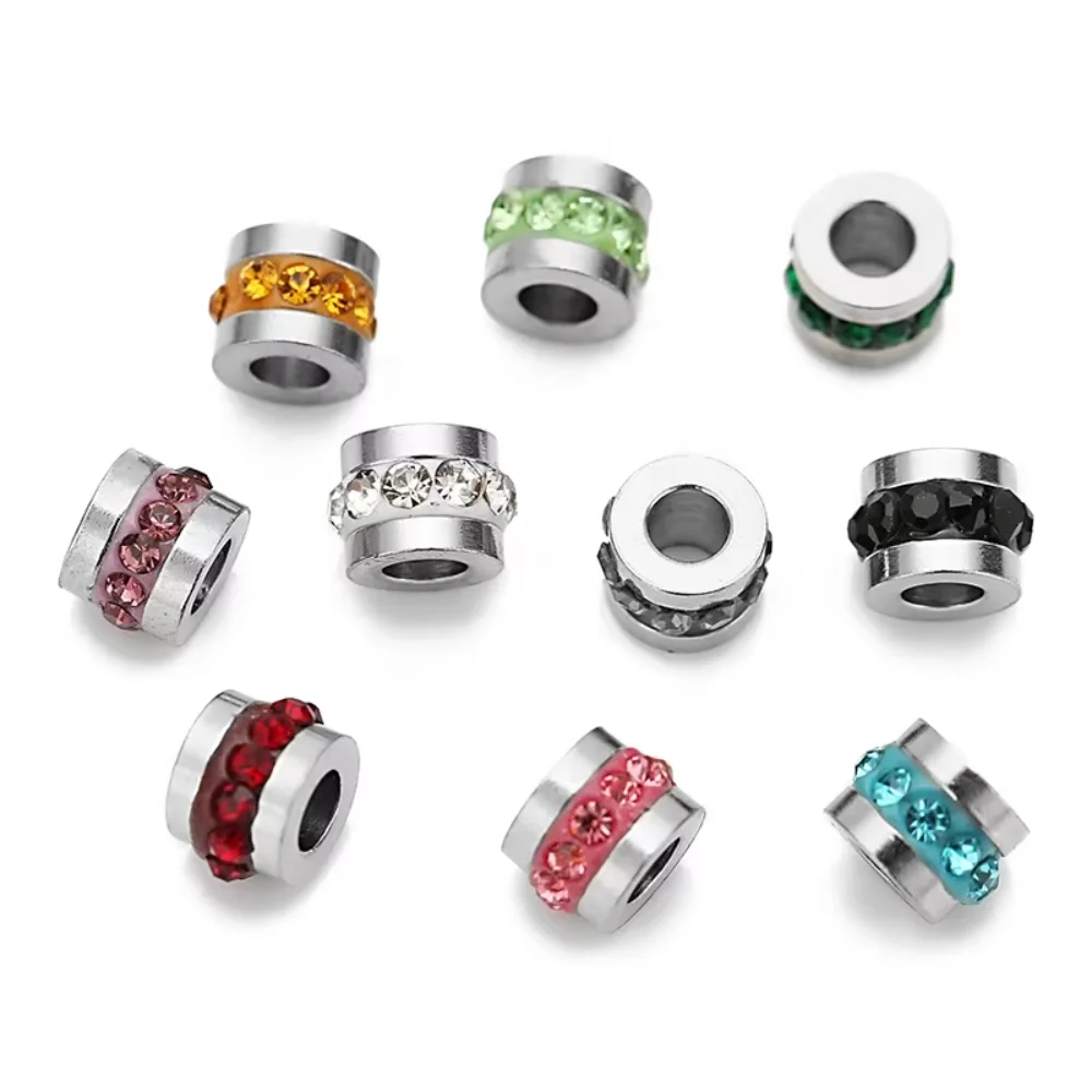 10Pcs Stainless Rhinestone Charms Loose Spacer for DIY Jewelry Making Bracelets Necklace Pendants Accessories Small bells
10Pcs Stainless Rhinestone Charms Loose Spacer for DIY Jewelry Making Bracelets Necklace Pendants Accessories Small bells