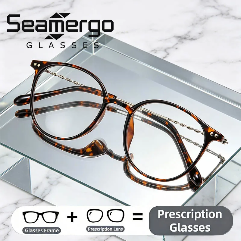 SEAMERGO Round Women's Prescription Glasses for Readers Vintage Ultralight Customized Glasses Classic Optical Eyeglasses Frames
SEAMERGO Round Women's Prescription Glasses for Readers Vintage Ultralight Customized Glasses Classic Optical Eyeglasses Frames