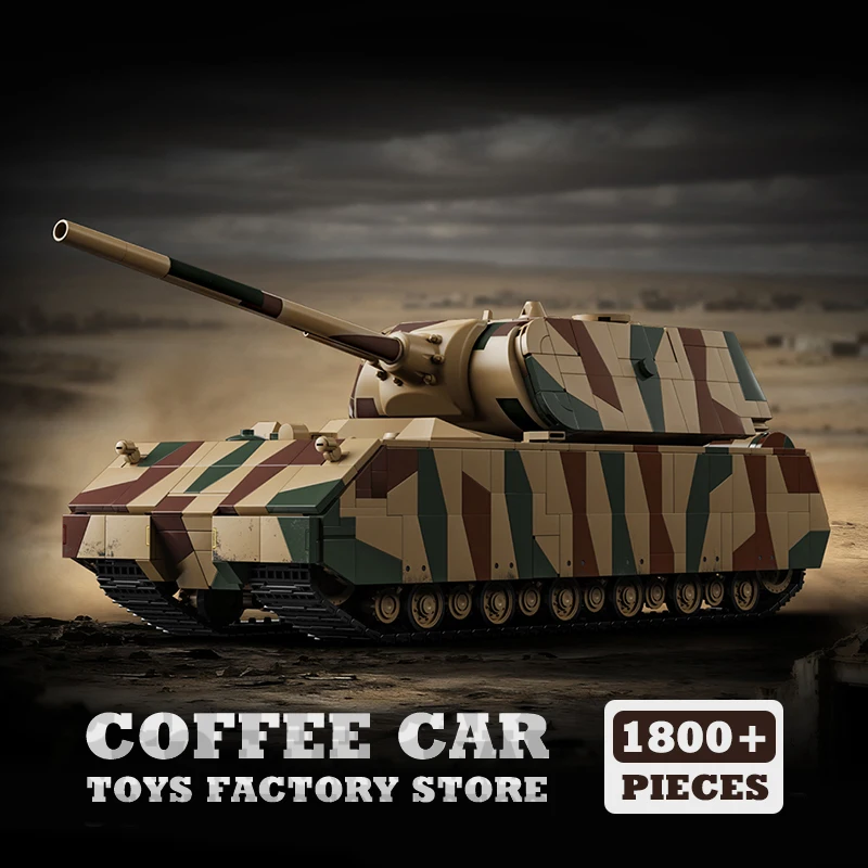 WW2 Military Tank Building Blocks Sets E100 Heavy Panzer MOC Bricks Toys Army Armored Vehicles 3D Model Adult Kid Birthday Gifts
WW2 Military Tank Building Blocks Sets E100 Heavy Panzer MOC Bricks Toys Army Armored Vehicles 3D Model Adult Kid Birthday Gifts