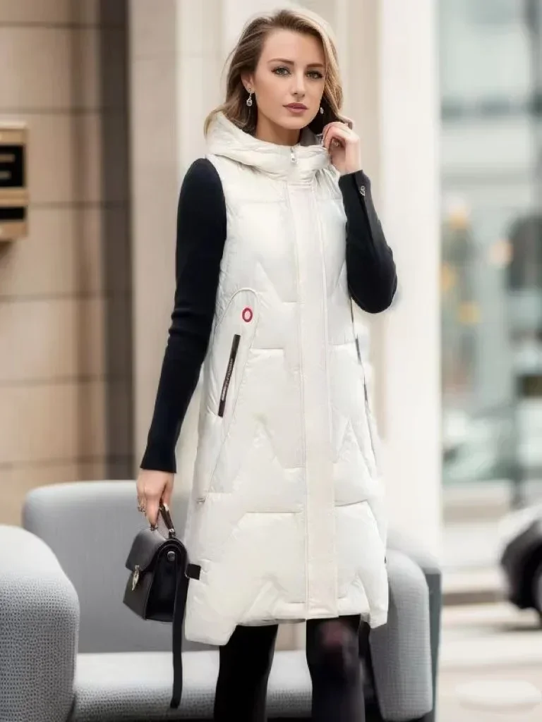 2024 Oversized Cotton Vests Sleeveless Coat Women Autumn Winter Hooded Waistcoat Puffer Parkas Long Warm Down Cotton Outwear
2024 Oversized Cotton Vests Sleeveless Coat Women Autumn Winter Hooded Waistcoat Puffer Parkas Long Warm Down Cotton Outwear