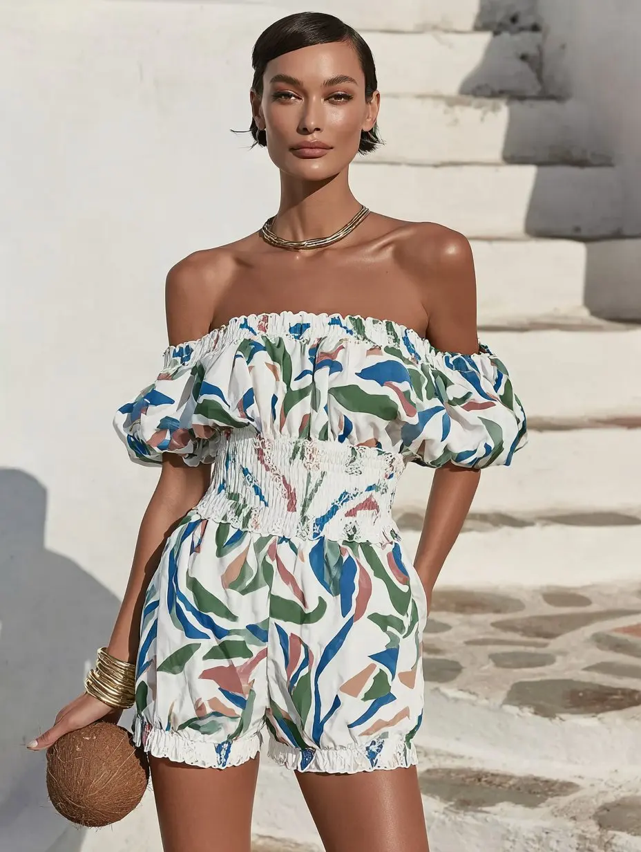 Mia Muse Select женский комбинезон для осенних каникул 2025 с цветочным принтом и открытыми плечами с пышными рукавами, облегающий короткий пляжный комбинезон
Mia Muse Select женский комбинезон для осенних каникул 2025 с цветочным принтом и открытыми плечами с пышными рукавами, облегающий короткий пляжный комбинезон