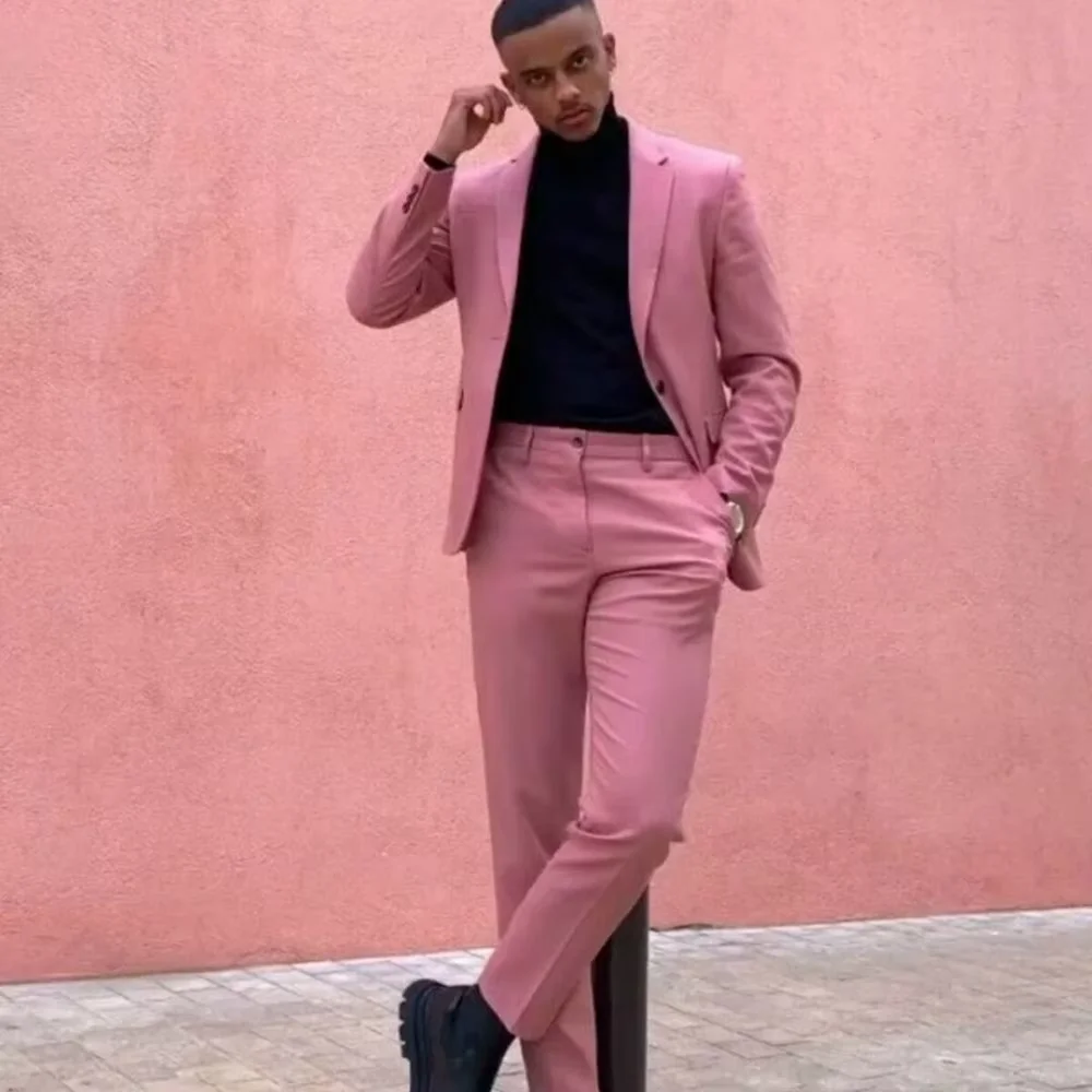 Elegant Suits for Men 2 Piece Jacket Pants Outfits Luxury Prom Party Single Breasted Notch Lapel Male Clothing Costume Homme
Elegant Suits for Men 2 Piece Jacket Pants Outfits Luxury Prom Party Single Breasted Notch Lapel Male Clothing Costume Homme