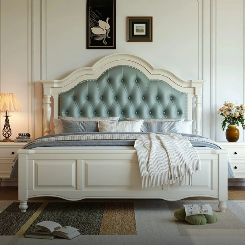 American White Wedding Bed Household 1.8m Master Double Upholstery Nightstands Bed Frames Queen Size Camas Y Muebles Furniture
American White Wedding Bed Household 1.8m Master Double Upholstery Nightstands Bed Frames Queen Size Camas Y Muebles Furniture