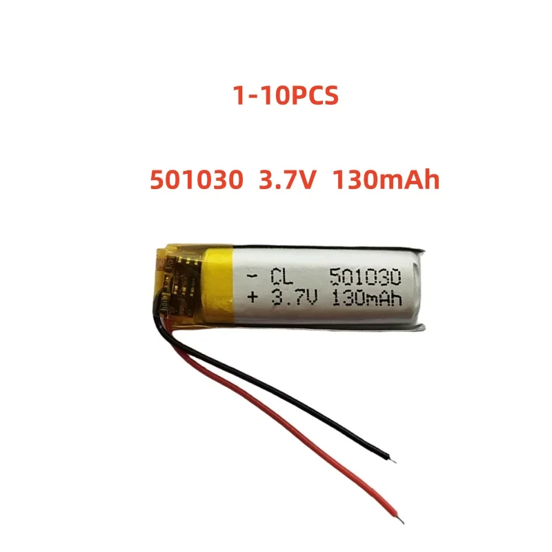 501030 3.7V 130mAh Small Size Lipo Rechargeable Battery Lithium Polymer For MP3 Bluetooth MID headset headphone video pen
501030 3.7V 130mAh Small Size Lipo Rechargeable Battery Lithium Polymer For MP3 Bluetooth MID headset headphone video pen