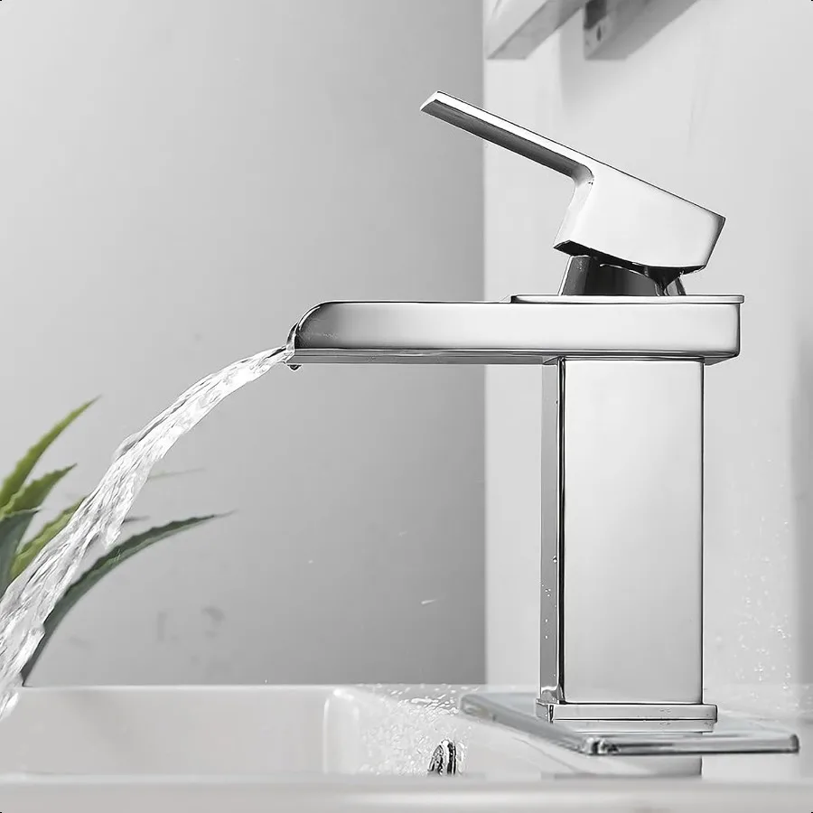 Bathroom Waterfall Faucet Washbasin Single Handle Basin SplashProof WaterSaving Ceramic Vae; Hot and Cold Water Spout; Kitchen
Bathroom Waterfall Faucet Washbasin Single Handle Basin SplashProof WaterSaving Ceramic Vae; Hot and Cold Water Spout; Kitchen
