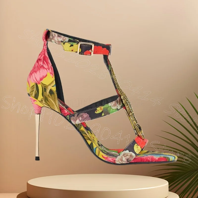 Crystal Animal Graffiti Print Metal Heel Sandals Buckle Strap Women Shoes Thin High Heels Open Toe New 2026 Zapatos Para Mujere
Crystal Animal Graffiti Print Metal Heel Sandals Buckle Strap Women Shoes Thin High Heels Open Toe New 2026 Zapatos Para Mujere