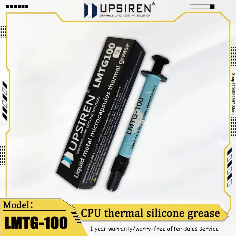 UPSIREN LMTG-100 Thermal Paste Liquid Easy to Apply High-Performance Notebook CPU Graphics Card Heat Dissipation Silicon Grease
UPSIREN LMTG-100 Thermal Paste Liquid Easy to Apply High-Performance Notebook CPU Graphics Card Heat Dissipation Silicon Grease
