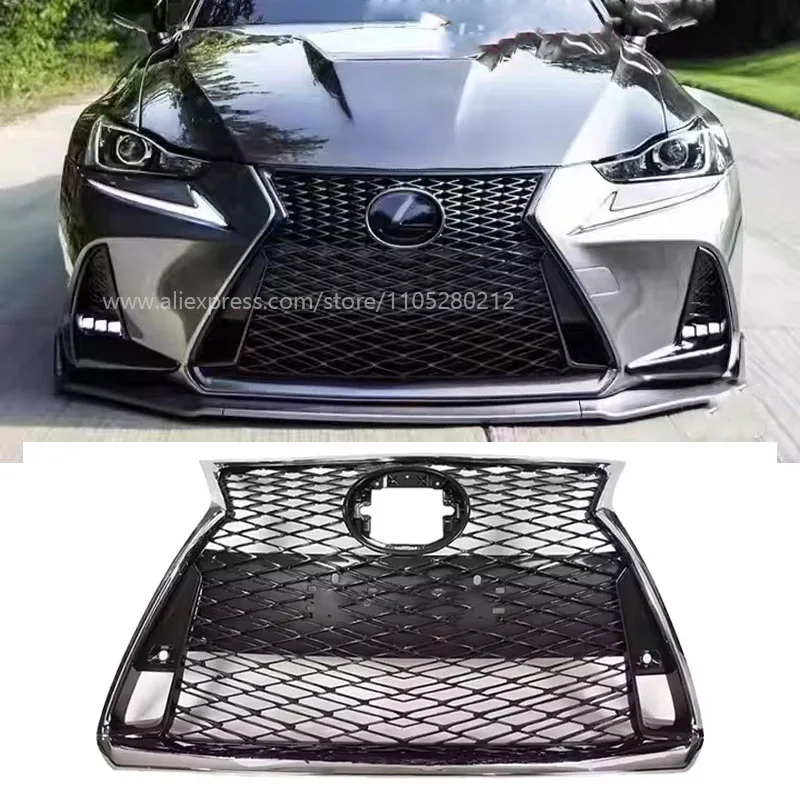 Suitable for 2016-2020 Lexus IS IS300h/350, original factory grille, spindle-shaped front face, comes with fog light covers
Suitable for 2016-2020 Lexus IS IS300h/350, original factory grille, spindle-shaped front face, comes with fog light covers