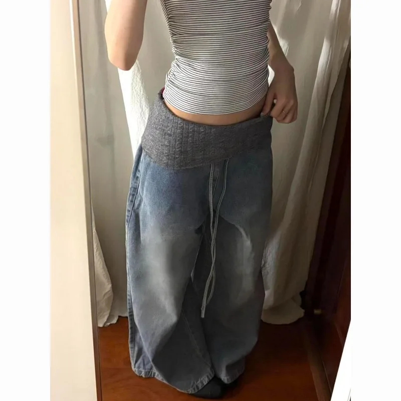 American Large Size Washed Waist Splicing Jeans Spice Girls Straight Loose and Skinny Wide Leg Pendant Long Pants
American Large Size Washed Waist Splicing Jeans Spice Girls Straight Loose and Skinny Wide Leg Pendant Long Pants