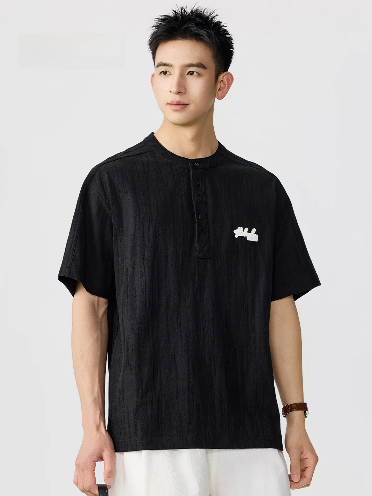 Mmoptop Men's Casual Loose Fit Short Sleeve T-Shirt Simple Design Breathable Comfortable Cotton Spring Summer New Arrival
Mmoptop Men's Casual Loose Fit Short Sleeve T-Shirt Simple Design Breathable Comfortable Cotton Spring Summer New Arrival