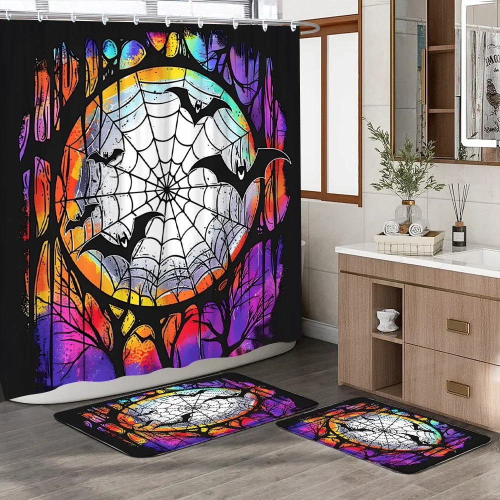Персонализированный красочный набор занавесок для душа с паутиной и летучей мышью, набор ковриков для Хэллоуина, полиэстеровая занавеска для душа 2, коврики для ванной, декор для ванной комнаты
Персонализированный красочный набор занавесок для душа с паутиной и летучей мышью, набор ковриков для Хэллоуина, полиэстеровая занавеска для душа 2, коврики для ванной, декор для ванной комнаты