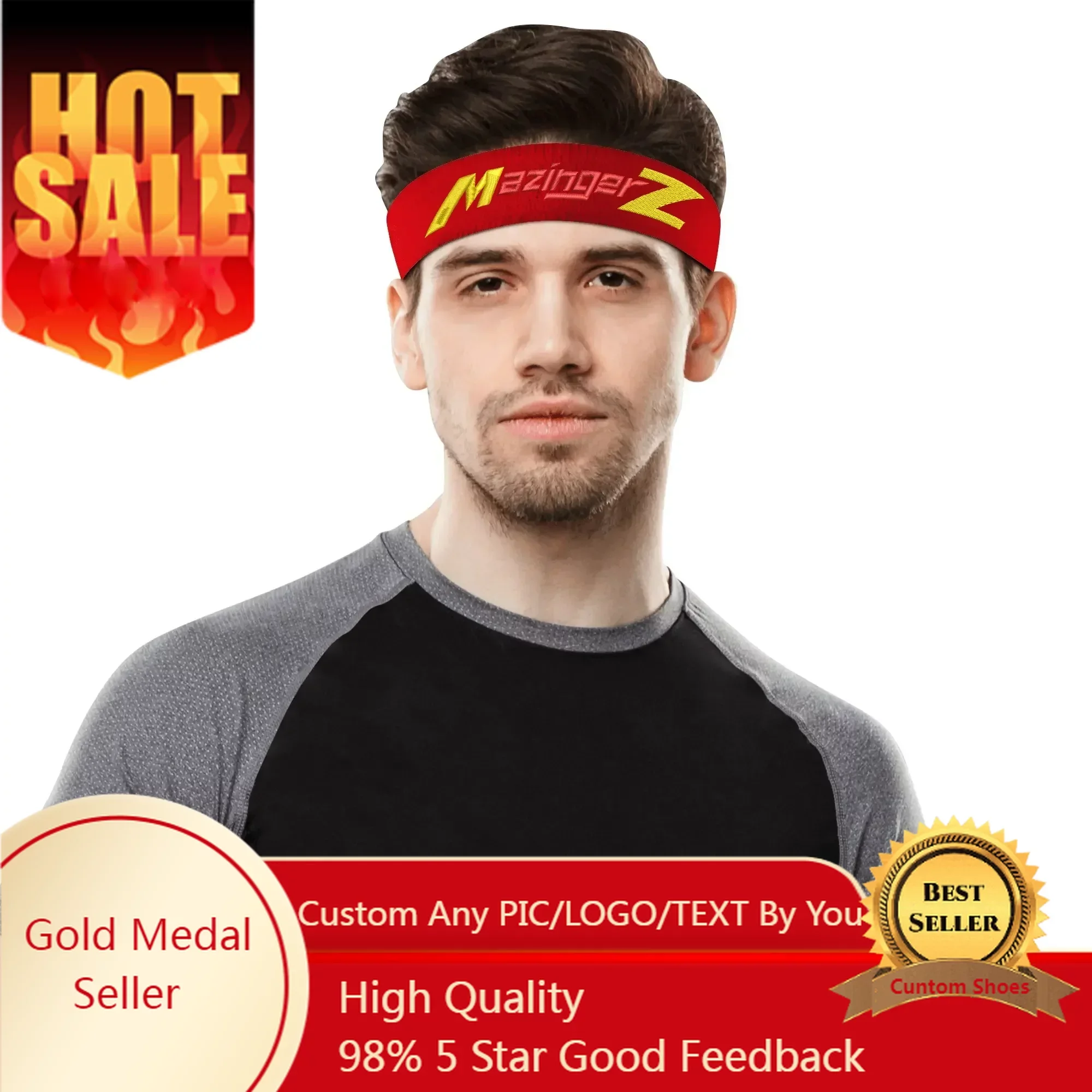Mazinger Z Cartoon Logo Embroidered Sports Headband Mens Womens Sweatband Bandana Back Band DIY Name & Team Name & Colors
Mazinger Z Cartoon Logo Embroidered Sports Headband Mens Womens Sweatband Bandana Back Band DIY Name & Team Name & Colors